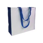 Shopper con soffietto colorato in poliestere 210D resistente al calore