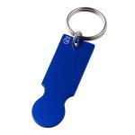 Portachiavi in alluminio riciclato con gettone per il carrello della spesa