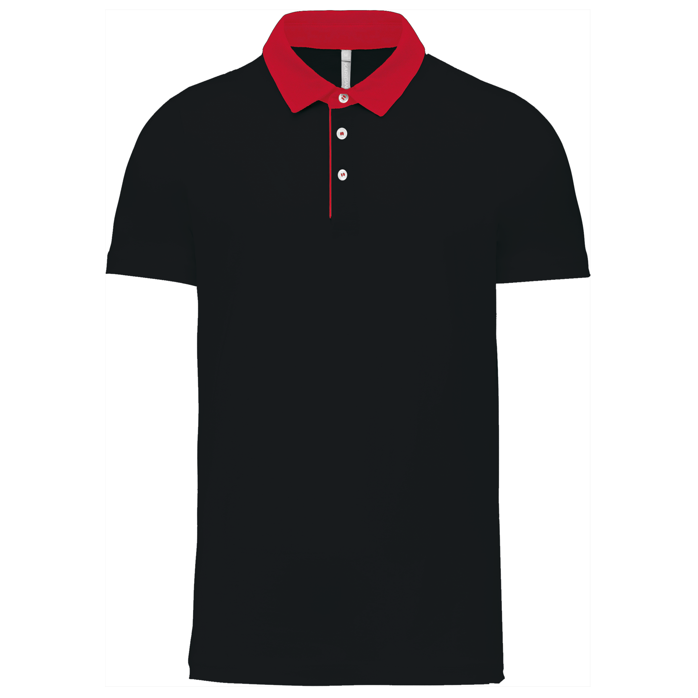 K260 - Polo Kariban BLACK-DARKGREYHEATHER