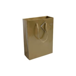 Shopper con soffietto in carta laminata 157 g/m2 con rinforzo alla base