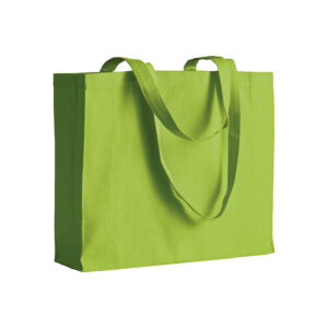 Shopper con soffietto in cotone 200 g/m2