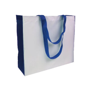 Shopper con soffietto colorato in poliestere 210D resistente al calore