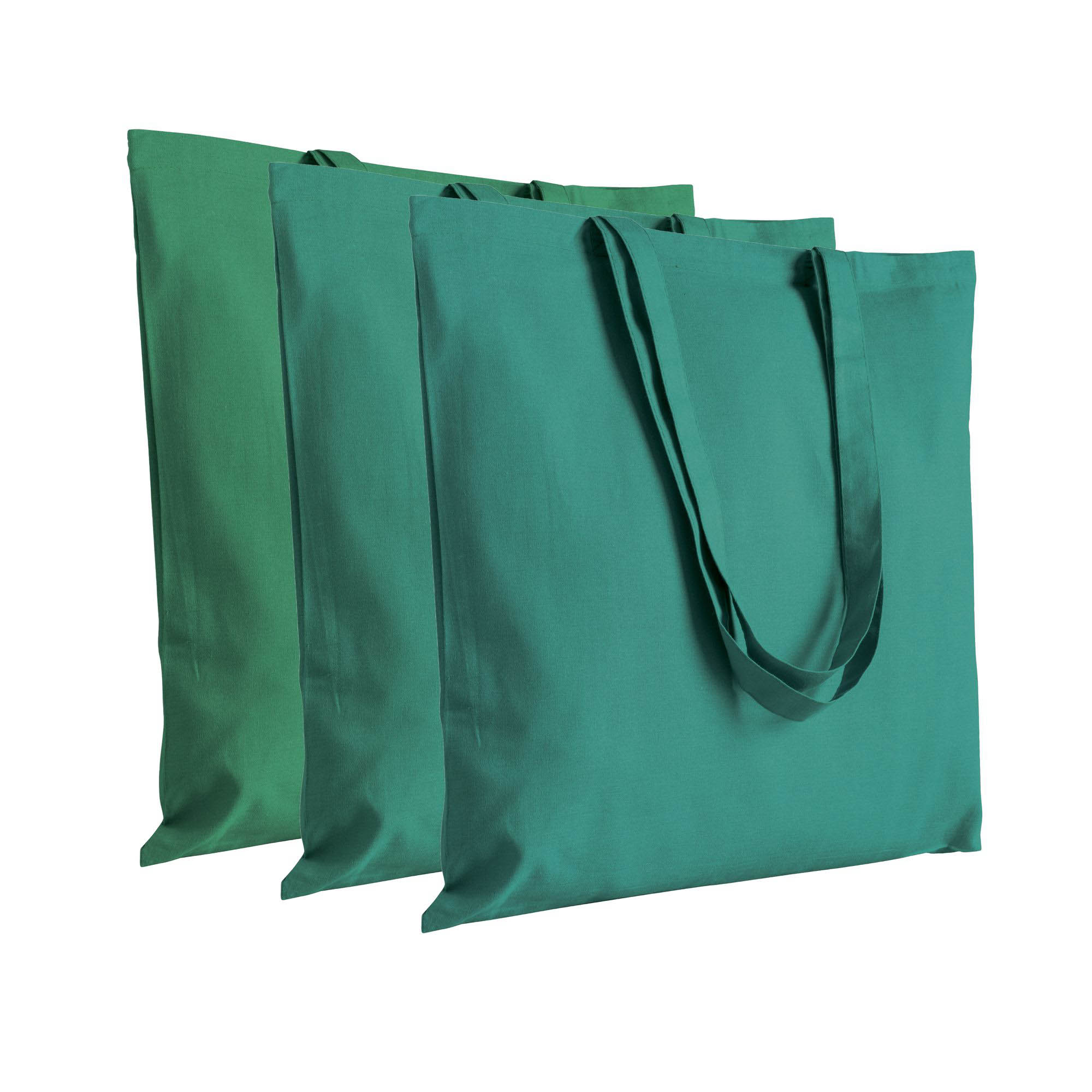 Shopper in cotone 220 g/m2, manici lunghi - Tonalità differenti nello stesso lotto 1 Shopper in cotone 220 g/m2