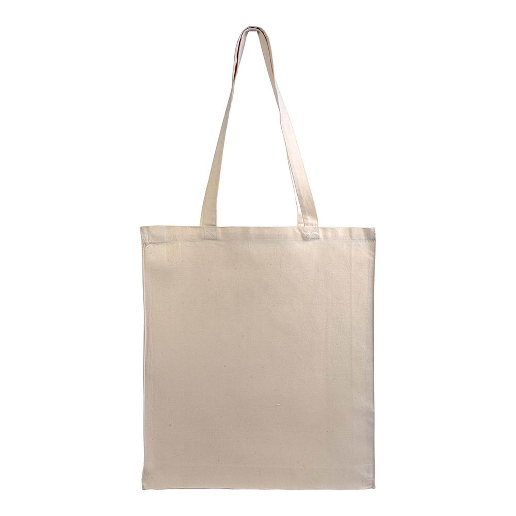 Shopper con soffietto in cotone 220 g/m2, manici lunghi 3 Shopper con soffietto in cotone 220 g/m2, manici lunghi - immagine 3