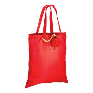 Shopper ripiegabile a forma di rosa in poliestere 190T