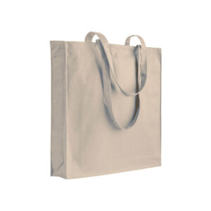Shopper con soffietto in cotone 250 g/m2
