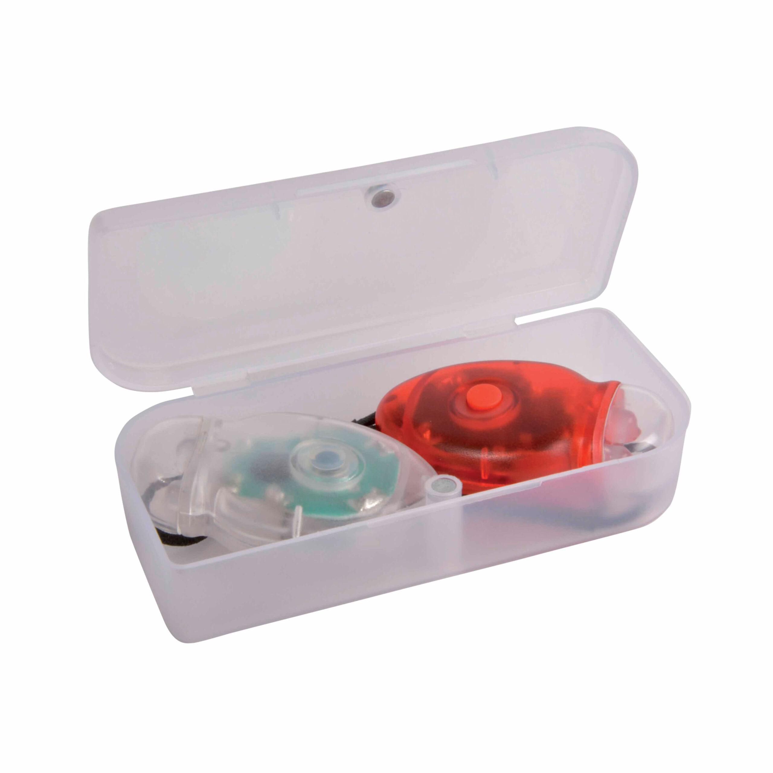 Set luci da bicicletta in plastica a doppio LED, una con luce bianca e una con luce rossa 2 una con luce bianca e una con luce rossa