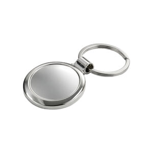 Quaderno con copertina in PU riciclato con fogli a righe (80 pag.) 8 Portachiavi in metallo tondo