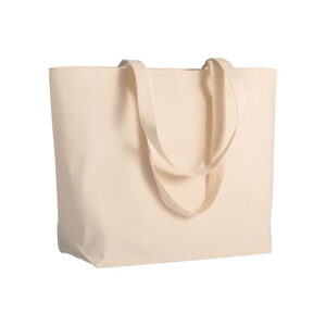 Shopper con soffietto alla base in cotone 280 g/m2