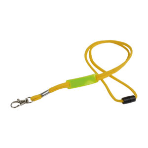 Cordino porta badge/chiavi con placchetta per personalizzazione e gancio antisoffocamento