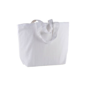 Shopper con soffietto alla base in cotone 120 g/m2