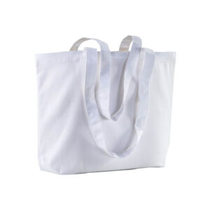 Shopper con soffietto alla base in cotone 120 g/m2
