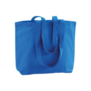 Shopper con soffietto alla base in cotone 120 g/m2