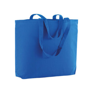 Shopper con soffietto alla base in cotone 135 g/m2
