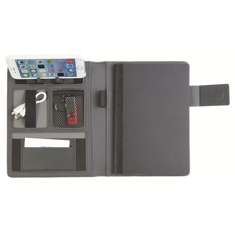 Tech organizer in tessuto mélange con quaderno a righe (A5) 5 Tech organizer in tessuto mélange con quaderno a righe (A5) - immagine 5