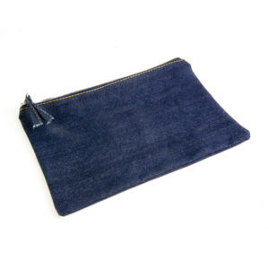 Beauty case cotone DENIM 220 g/m2 (85% cotone - 15% poliestere) con chiusura zip
