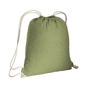 Zainetto in cotone riciclato effetto melange con chiusura a strozzo CORDINI AD ASOLA