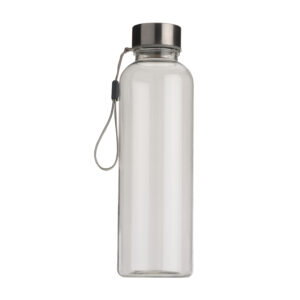 Borraccia in tritan trasparente con tappo in metallo (500ml). BPA free