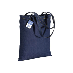 Shopper in cotone denim riciclato 180 gr/m2
