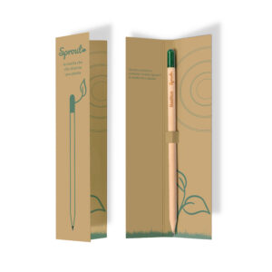 Astuccio per matita Sprout con infografica in italiano