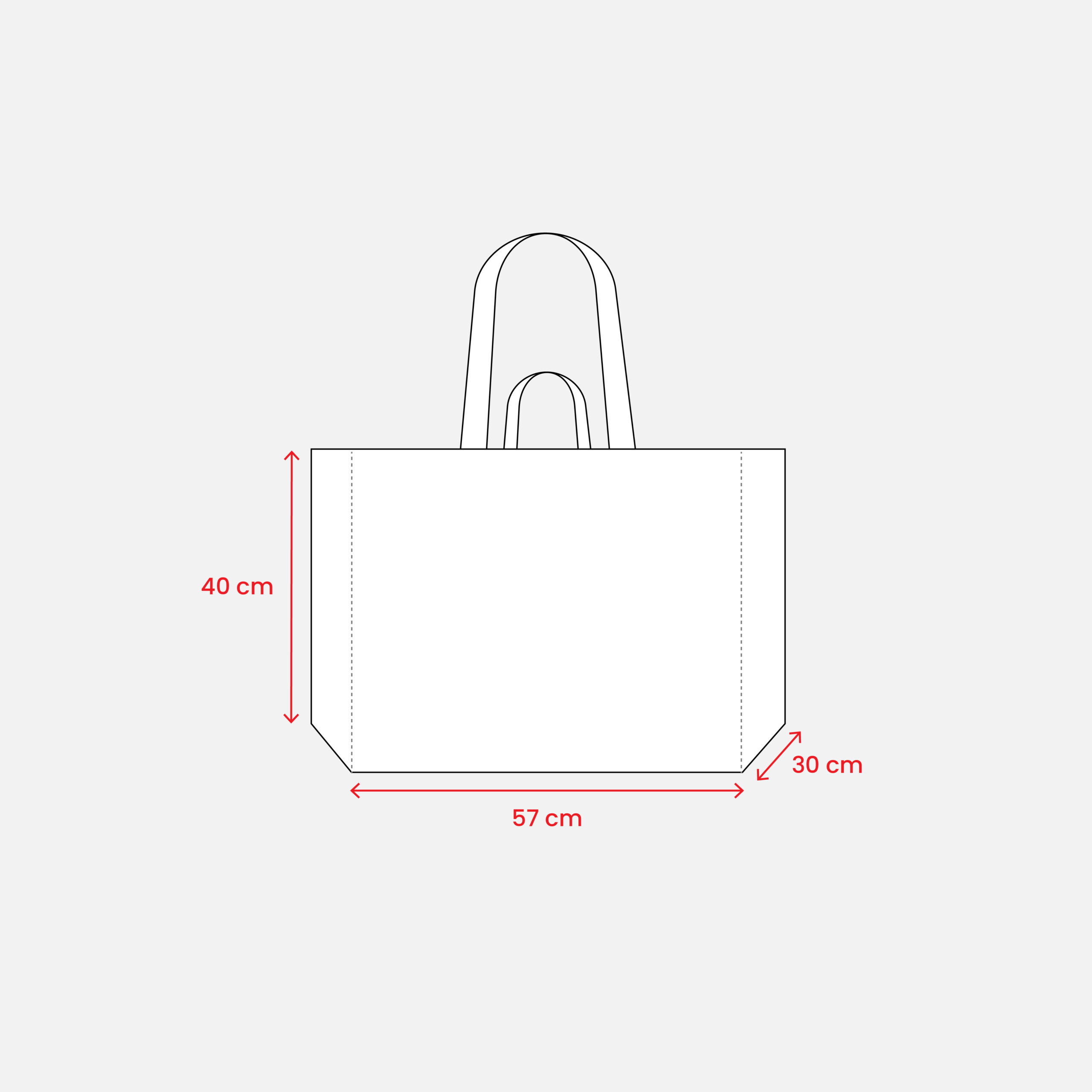 Shopper maxi in polipropilene riciclato con manici doppi a nastro (corti e lunghi) 3 Shopper maxi in polipropilene riciclato con manici doppi a nastro (corti e lunghi) - immagine 3