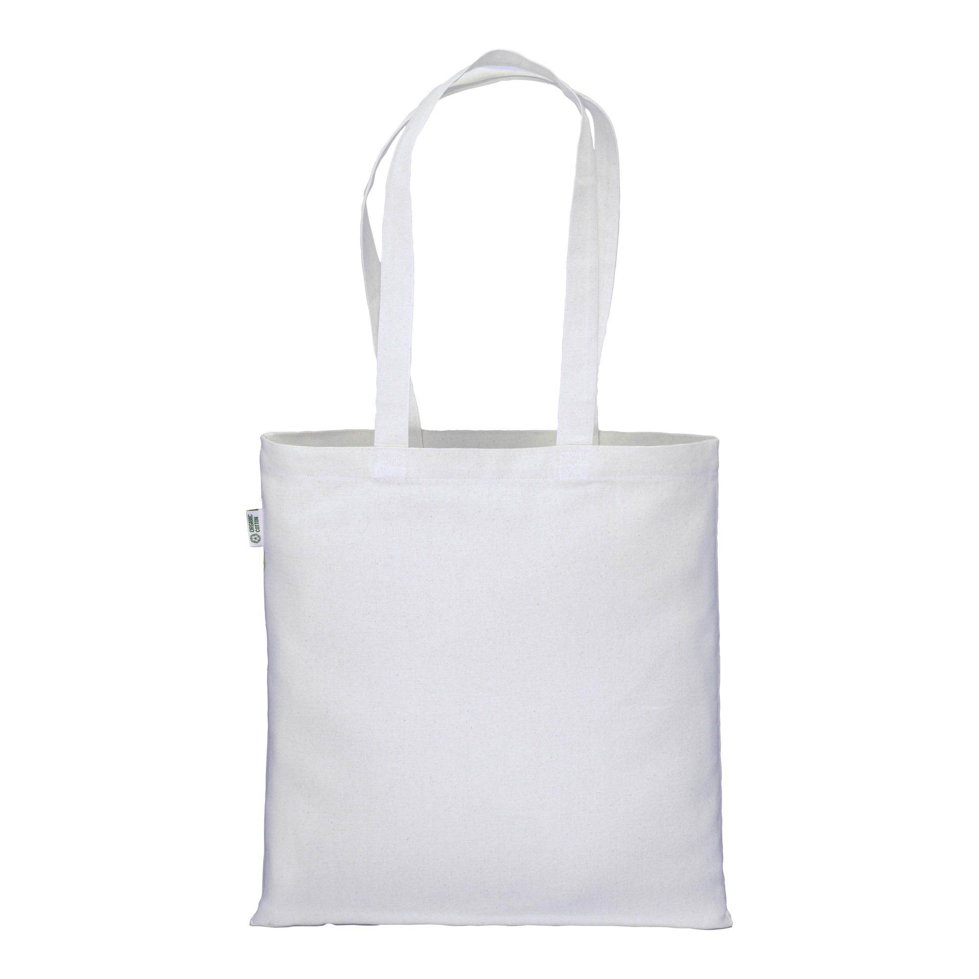 Shopper in cotone biologico 220 g/m2, manici lunghi 3 Shopper in cotone biologico 220 g/m2, manici lunghi - immagine 3