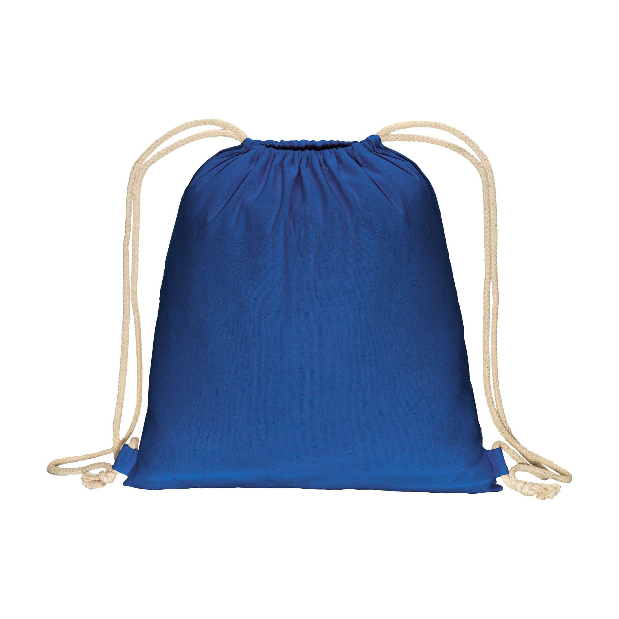 Zainetto in cotone 180 g/m2, con chiusura a strozzo 2 con chiusura a strozzo