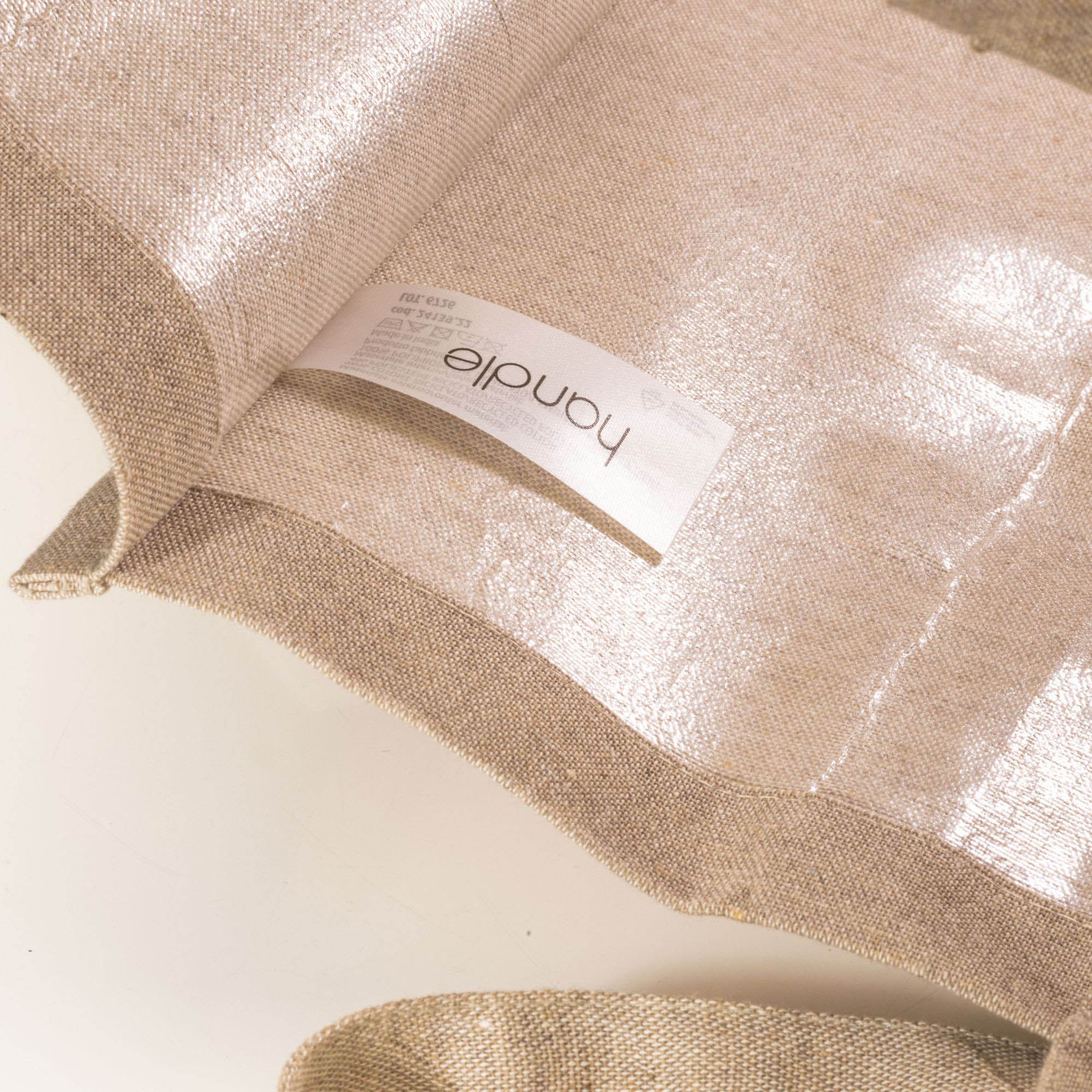 Shopper in cotone riciclato 120 g/m2 con interno laminato in PP 3 Shopper in cotone riciclato 120 g/m2 con interno laminato in PP - immagine 3