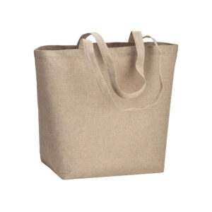 Shopper in cotone riciclato 120 g/m2 con interno laminato in PP