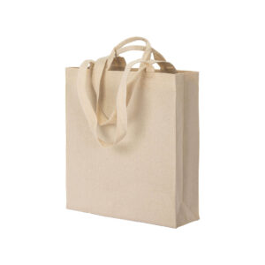 Shopper con soffietto in cotone  220 g/m2
