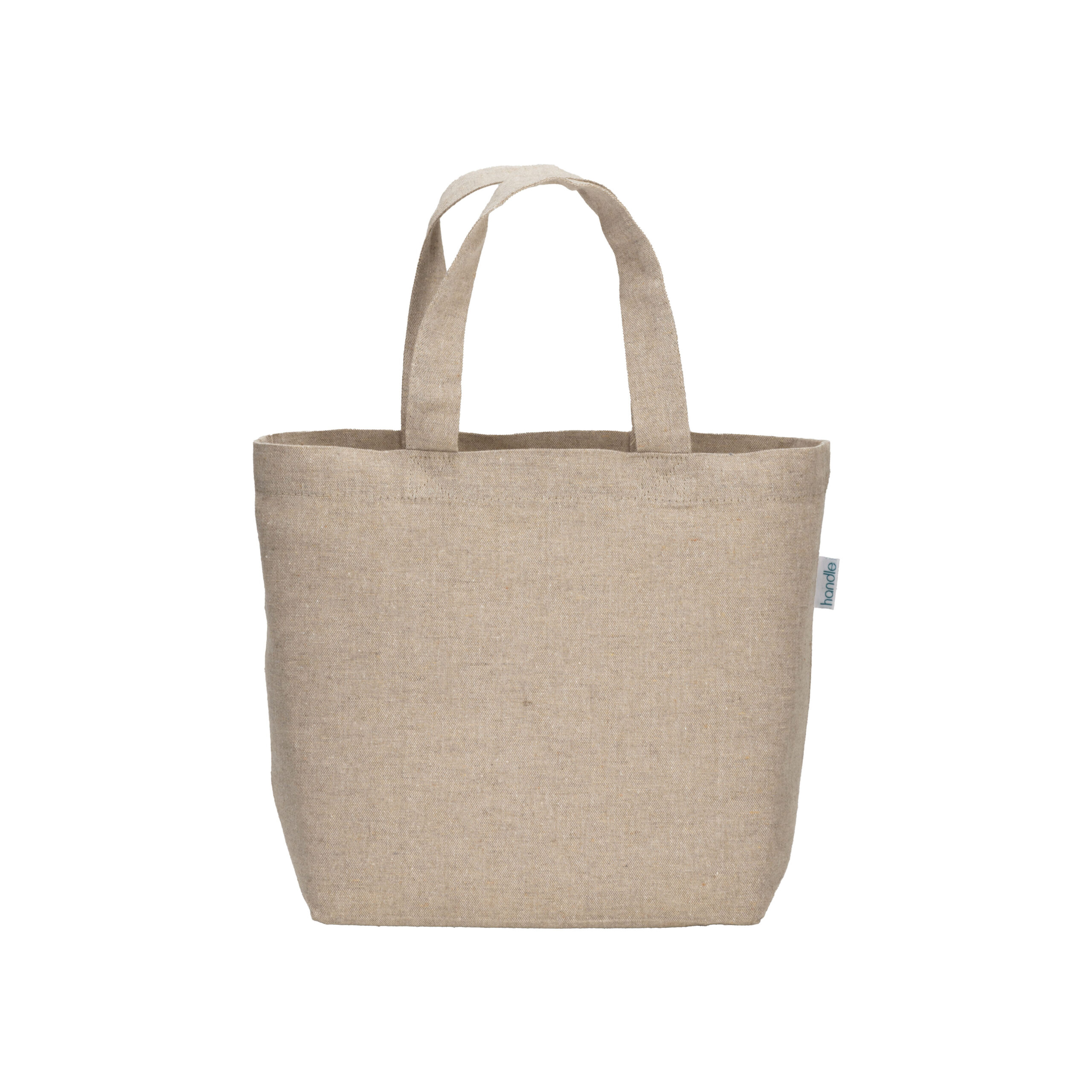 Shopper in cotone riciclato 150 g/m2 con manici corti 2 Shopper in cotone riciclato 150 g/m2 con manici corti - immagine 2