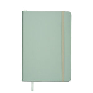 Quaderno con copertina in PU in colori pastello ed elastico di chiusura