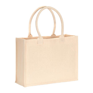 Borsa shopper in cotone laminato da 300 g/m2