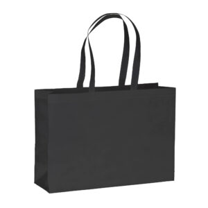 Borsa shopper in PET riciclato da 100 g/m2 (TNT R-PET) termosaldata