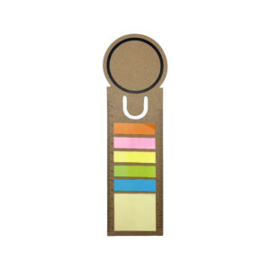 Righello segnalibro in cartoncino con foglietti adesivi