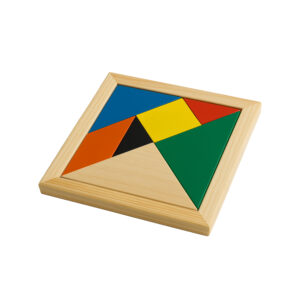 Gioco tangram in legno colorato
