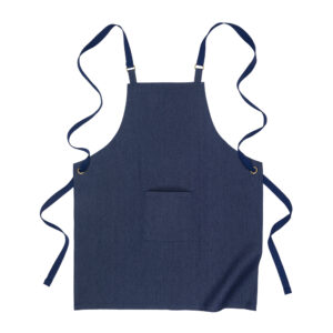 Grembiule da cucina lungo in denim di cotone riciclato da 220 g/m2
