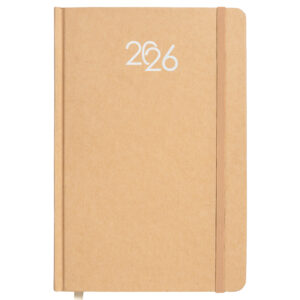 Agenda settimanale 2026 con copertina rigida in cartoncino